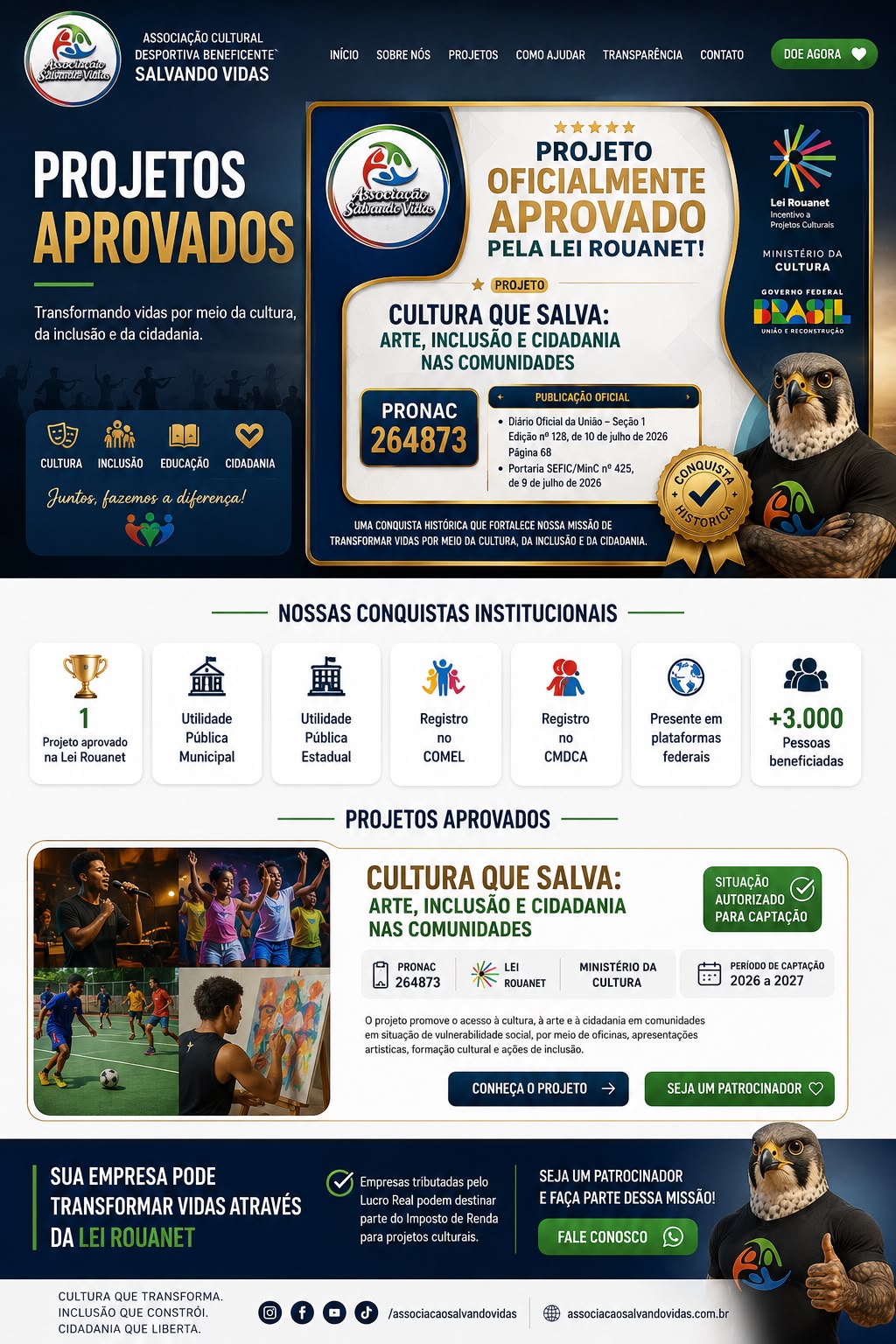 Projeto aprovado pela Lei Rouanet